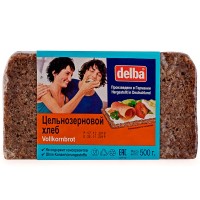 Хлеб Delba цельнозерновой, длинный брикет, 500 гр.